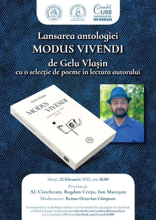 Gelu Vlașin și consimțirea poeziei : antologia de autor "Modus Vivendi"